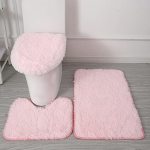 Seahome Bathroom Rug Sets 3 Piece Non Slip Toilet Lid Cover And Contour Mat Bath Mats Shower Mats Bath Rug Mat For Tub Toilet