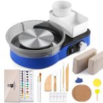 Catcrafter Pottery Wheel For Kids Adult And Beginners - Complete Pottery Set For Teens With 6" Turntable 2.2LB Clay Art Supplies