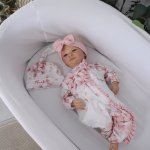 Baby Grow With Beanie And Bow Cherry Blossom
