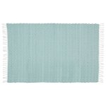Dhurrie Twill Duck Egg Mat - Bath Mat - 60 X 90 Cm