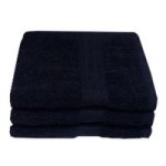 Recycled Ocean& 39 S Yarn Guest Towels 380GSM 33X050CMS Black 3 Pack