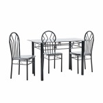 Table And Chairs 5 Piece Black