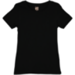 Ladies Black Crewneck T-Shirt S-xxl