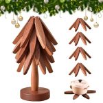 Wooden Trivets For Hot Dishes Tree Shape Trivet Set Foldable Kitchen Wooden Trivets Tree Coaster For Hot Dishespotbowlteapothot