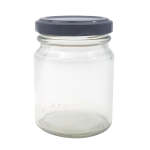 125ML Glass Jar With Black Metal Lid 53MM Twist