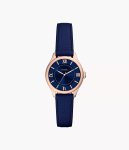 Fossil Gilmore Three-hand Navy Leather Watch - Blue
