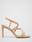 Alina Asymmetrical Strappy Heeled Sandal - 41 Light Tan