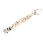 4AKID Crochet Baby Pacifier Clips - Natural Cross-over