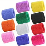 1PC Sweatband Wristband For Sports And Fitness Perfect For Tennis Badminton Gym And Football