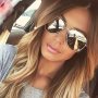 1PC/2PCS Vintage Metal Fashion Glasses Double-beam Glasses For Women With Oval Stylish Mirrored Lenses And Luxurious Golden Decorations