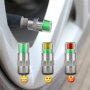 2/4PCS Car Tire Pressure Indicator Tire Pressure Gauge Indicator Alert Monitoring Valve Cap Sensor External Valve Detection