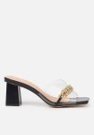 Zoya 1 Mule Block Heel - Black