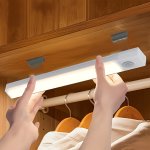 1PC LED Motion Sensor Light Wireless USB Rechargeable Night Lamp Room Motion Detector Light Under Cabinet Lamp Night Lighting Fo