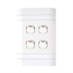 Lesco Flush Cover With 4 Lever 1 Way Switch
