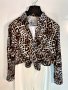 Leopard Print Button Front Blouse Elegant Long Sleeve Blouse For Spring & Fall Women's Clothing