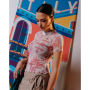 Mesh T-Shirt - Red Tile Print - S