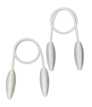 Smte 2PC Fine Twist Wrap Curtain Tiebacks White With Keychain
