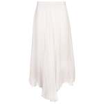 Double Layered Raw Edge Swing Skirt - White Free