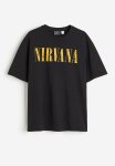Loose Fit Printed T-Shirt - Black Multi