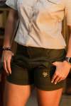 Bosbok Ladies Deep Olive Stretch Shorts - 40