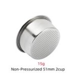 Coffee Accessories Pressurized 1 Hole Coffee Filter 51MM 2CUP 15G