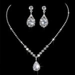 3PCS Zirconia Decor Jewelry Set
