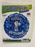 Blue Number 1 Foil 18 Inch