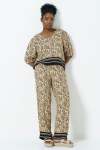 Relaxed Printed Pants - 16 Sand