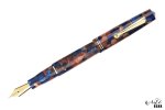 Leonardo Momento Zero Fountain Pen – Pietra Marina With Gold Trim – M