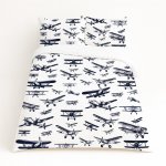 Kids Duvet Set Adventure Awaits Simple Airplane Vintage