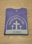Mens Forever Repping Jesus Melange Purple T-Shirt - 3XL