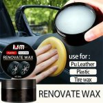 Car Plastic Renovator Wax 50ML - Pu Leather Rejuvenation Scratch Repair For Car Bumpers And Interiors Enhances Plastic And Leath