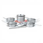 Stainless Steel Toy Cooking Set Silver