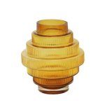 Steps Amber Glass Vase