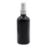 100ML Black Glass Aromatherapy Bottle With Spritzer - White 18 410