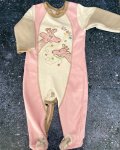 Hooligans Pink Giraffe Fleece Onesie 12 18M