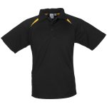 Kids Splice Golf Shirt Black Yellow
