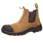 Work Boots Men Ankle Boots Steel Toe Hiking Shoes Non-slip Leather Safety