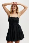Cotton On Haven Tiered MINI Dress - Black
