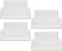 4PCS Acrylic Business Card Holder Stand Desk Organizer Vertical Business
