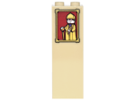 Parts Brick 1 X 2 X 5 With Picture Frame With Sorcerer On Dark Red Background Pattern Sticker - Set 4842 2454PB045
