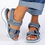 Ladies Comfort Sandals - Powder Blue - 8