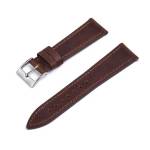 Vintage Crazy Horse Leather Strap - Coffee Steel Hardware - 22MM