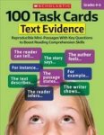 100 Task Cards: Text Evidence - Reproducible Mini-passages With Key Questions To Boost Reading Comprehension Skills Paperback