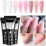 Nail Extension Gel Uv LED Soak Off Acrylic Builder Crystal Pink White Clear Nude Shades Hard Construction Gel Polish For Nail Art