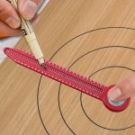 Woodworking Scribe Gauge With Pocket Clip - Aluminum Carpentry Compass Circular Drawing Tool High Precision Marking Measurement