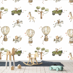 Safari Dreams Wallpaper - 1.2M Wide X 3M High Non-adhesive Requires Wallpaper Glue