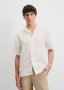 Short Sleeve Cotton Linen Windowpane Shirt