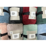 Longpile Blanket Throws 180X200CM Assorted Colours - Light Blue