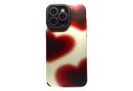 Rippled Heart Compatible Mobile Phone Case 15 Pro- Cream